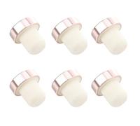 HEALLILY Tapones de Vino en Forma de T Dorados Sellado Resistente y 6 Piezas Material de Alumina y Polímero para Botellas de Vino Tinto