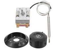 HEALLILY Termostato para Freidora con Tapa Negra, Control de Temperatura 30-110°c, Modelo Ac16a, Compatible con Horno Eléctrico y Freidora Móvil