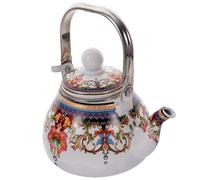 HEALLILY Tetera Esmaltada Vintage de 1 L con Colador, Diseño Retro y Fondo Plano, Buena Conservación del Calor para Oficina y Hogar Varios estilos