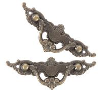 HEALLILY Tiradores de armario vintage, 2 unidades en bronce antiguo, compactos y ligeros, manijas para cajones y closets con diseño delicado, aptos para cocina y guardarropa