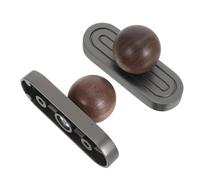 HEALLILY Tiradores de Muebles Vintage de Aleación de Zinc y Madera, Superficie Lisa y Resistente, Tamaño 6.30x3.50x2.20cm, Pack de 2 para Armarios y Renovación de Cocina