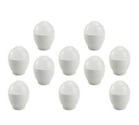 HEALLILY Vaporera de Huevos Paquete de 10 Piezas Fácil de Limpiar y Conveniente Huevera para Microondas Blanco de Pp para Cocina en Casa