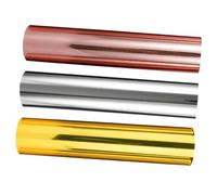 HEALLILY Vinilo Adhesivo Permanente Metálico Autoadhesivo 3 Rollos 30Cm X 25Cm Dorado Plateado y Rosa Dorado para Manualidades Tazas y Bricolaje