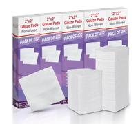 HEALQU 1000 almohadillas de gasa de 2 x 2 pulgadas, suaves no tejidas de 4 capas para extracciones de dientes y procedimientos dentales, esponjas cuadradas no estériles para primeros auxilios, cirugía