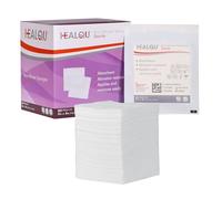 Healqu |Almohadillas de gasa no tejidas, esponjas quirúrgicas estériles, esponjas de gasa médica superabsorbentes para vendar heridas, desbridar, limpiar y preparar (caja de 3 x 3 unidades, estériles)