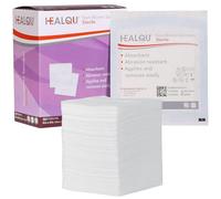 Healqu |Almohadillas de gasa no tejidas, esponjas quirúrgicas estériles, esponjas de gasa médica superabsorbentes para vendar heridas, desbridar, limpiar y preparar (caja de 4 x 4 unidades, estériles)