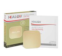 Healqu Apósito hidrocoloide para heridas, 6 x 6 pulgadas de grosor, caja de 10 vendajes grandes, abrasiones y más, impermeables y absorbentes con protección