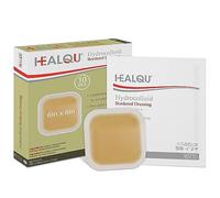 Healqu Apósito hidrocoloide para heridas, parches hidrocoloides, almohadillas para el dolor de cama superabsorbentes y resistentes al agua (estándar, caja de 10 de 6 x 6 pulgadas) Estándar