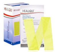 Healqu Medical Xeroform Petrolatum Dressing 1x8-50 unidades - Almohadilla de gasa no adherente para heridas de baja exudación - laceraciones, quemaduras e injertos de piel