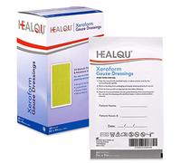 Healqu Medical Xeroform Petrolatum Dressing 5x9-50 unidades - Almohadilla de gasa no adherente para heridas de baja exudación - laceraciones, quemaduras e injertos de piel