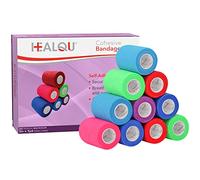 Healqu | Vendaje autoadhesivo, 24 rollos de cinta cohesiva de 2 pulgadas x 5 yardas para atletismo y deportes, vendajes flexibles y elásticos, muñeca y tobillo, envoltura veterinaria para perros