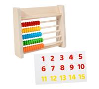 HEALSOPTHY 1 Juego de Madera para Juguete Educativo de Cálculo con Bolas Coloridas y Tarjetas Numéricas Herramienta de Aprendizaje para Preescolar Desarrollo de Habilidades Matemáticas y