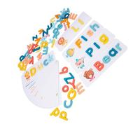 HEALSOPTHY 1 Juego Juguete Rompecabezas del Alfabeto Juguetes educativos Juguete de Letras a Juego Juguete de Aprendizaje temprano Juego de ortografía Juguete Madera
