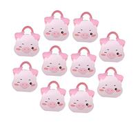 HEALSOPTHY 10 Cajas de Papel para Dulces Plegables Diseño de Cerdo Rosa Cajas de Obsequio Pequeñas y Originales Baby Shower o Bodas