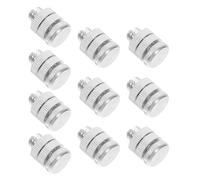 HEALSOPTHY 10 piezas Conjunto de Conectores para Valla Eléctrica de Aleación de Aluminio Abrazaderas de Perno Partido para Alambre de Valla Electrificada Accesorios Resistentes y Seguros