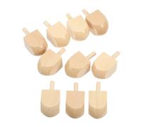 HEALSOPTHY 10 Unidades Dreidels de Madera sin Terminar para Hanukkah Peonzas DIY para Pintar Tradicional para Adultos Decoración Festiva Creativa