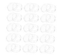 HEALSOPTHY 100 Piezas Platos de Celular Transparentes con Tapa Unidades Placas de Petri Plásticas para Laboratorio de Microbiología y Proyectos Científicos