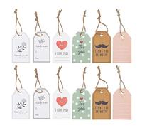 HEALSOPTHY 100piezas Tarjetas De Agradecimiento y Etiquetas Para Cumpleaños Con Cuerda De Tarjetas Pequeñas Para Mensajes y Bendiciones Celebraciones