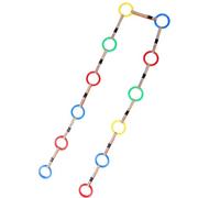 HEALSOPTHY 12 Piezas Cuerda de Seguridad para Anillas Multicolor Correa de Muñeca para Preescolar y Guardería Diseño Resistente para Paseos y Actividades al Aire