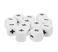 HEALSOPTHY 12 Piezas Dados Signo de Cálculo Matemático de Seguro para Educativo de Mesa Herramienta de Aprendizaje Compacta para Escuela