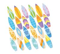 HEALSOPTHY 120 Piezas Pegatinas Decorativas de Surfboard Estilo Hawaii Autoadhesivas para Fiestas y Scrapbooking Únicos y Portátiles para Decoración Temática Verano