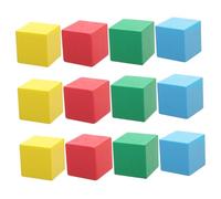 HEALSOPTHY 12Piezas Bloques de Construcción de Madera de Cubos Didácticos Desarrollo Infantil Material Educativo de Interactivos Actividades Familiares