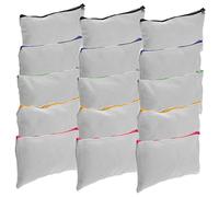 HEALSOPTHY 15 Bolsas de Lona para Maquillaje y Lápices Cremallera, Portátiles y Compatibles Transferencia Térmica, Ideales para Camping y Hotel Color Aleatorio