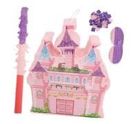HEALSOPTHY 1juego Piñata De Castillo Princesa Para Cumpleaños De Niñas De Fiesta Decorativo Golpeador y Confeti Actividad Interactiva Para Celebraciones Temáticas