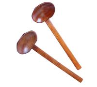HEALSOPTHY 2 Cucharas de Madera para Ramen con Mango Largo, Cuchara Japonesa Suave para Ollas, Adecuado para Cocinar y Servir en Cocinas Domésticas