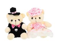 HEALSOPTHY 2 Piezas Adorno de Boda Muñeco de Peluche Simulado con Falda de Encaje para Decoración de Boda Amistad y para Habitaciones