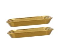 HEALSOPTHY 2 piezas Bandejas de Acero Inoxidable Gruesas para Servir Pequeñas Bandejas Cuadradas Resistentes para Aperitivos Postres y Ensaladas para Uso Cocina