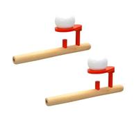 HEALSOPTHY 2 piezas Juguetes Educativos de Madera para Equilibrio con Varilla y Bola Flotante Estimulador de Habilidades Motrices y Control de Respiración para Niñas