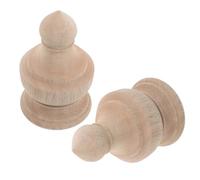 HEALSOPTHY 2 Piezas Remates de Madera Maciza sin para Postes de Valla Escaleras y Camas Finiales Tallados para Columnas y Barras de Cortina Resistentes y Decorativos