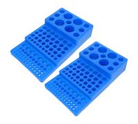 HEALSOPTHY 2 Piezas Soporte de Tubos de Ensayo de Laboratorio Orificios Compatible con Tubos de Organizador Azul para de Centrifugado y Muestras