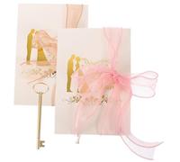 HEALSOPTHY 2 Piezas Tarjetas de Votos Matrimoniales Pack Votos para Bodas Decoración para Celebraciones Temáticos Color Aleatorio