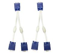 HEALSOPTHY 2 Piezas Vga Splitter Cable Adaptador de Video con Conector Macho Conectores Hembra para Monitor Vga Divisor de Señal Estable y Compatible con Pantallas Xvga Svga Uxga