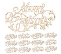 HEALSOPTHY 20 Piezas adornos de astillas de madera adornos navideños antiguos decoración artificial de navidad retro Beige