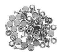 HEALSOPTHY 24 Juegos Tornillos con Tapas Decorativas de Acero Inoxidable Cepillado de Cubiertas para Tornillos Autorroscantes Tapones para Espejos Muebles y Señalización Fácil Instalación y