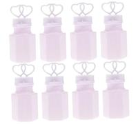 HEALSOPTHY 24 Piezas de Burbujas para Bodas con Botella Vacía Doble Corazón Decoración para Cumpleaños y Navidad Varita Pompas Jabón Regalo Novios Fiesta