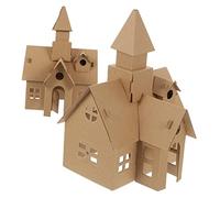 HEALSOPTHY 2piezas Castillo De Cartón Para Niño Niña Ensamblaje De Graffiti Juguete Educativo Para Fiestas y Cumpleaños Estimula Creatividad Imaginación Infantil