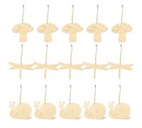 HEALSOPTHY 30 piezas Astillas Madera sin Terminar para Formas Variadas para Pintar y Manualidades DIY Colgantes Madera Naturales para Decoración y Proyectos Creativos