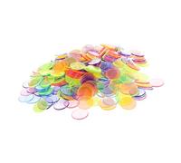 HEALSOPTHY 300 Piezas Fichas Transparentes para Bingo Marcadores Contables de Plástico Accesorios para Fiesta y Aprendizaje Matemático