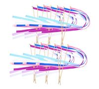 HEALSOPTHY 30piezas Varitas De Cinta para Bodas y Fiestas Decoración Vibrante para Cumpleaños Palos De Cinta para Celebraciones y Fotografía Accesorios Coloridos para Eventos Especiales