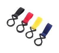 HEALSOPTHY 4 Ganchos para Colgar Cochecitos Doble Gancho, Material Nylon y Sbs, Fácil de Quitar, Soporte 5kg para Carrito y Silla de Paseo