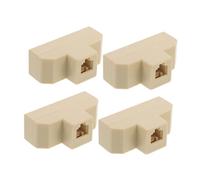 HEALSOPTHY 4 piezas Adaptador Divisor de Línea PC con Conexión Múltiple para Teléfonos Fijos Instalación sin Herramientas Color Beige Elegante para Hogar y Oficina