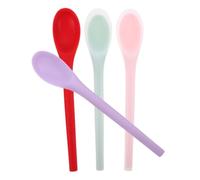 HEALSOPTHY 4 Piezas Cuchara de Silicona para Cocina Superficie Antiadherente y Diseño Versátil, Utensilio Resistente para Uso en Cocinas Domésticas y Preparación de Alimentos Reutilizable