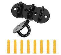 HEALSOPTHY 4 Piezas Gancho de Acero Inoxidable para Techo y Pared Anclaje Resistente para Bandas de Resistencia Tornillos de Expansión Soporte para Gimnasio y Yoga Montaje Fácil y Duradero