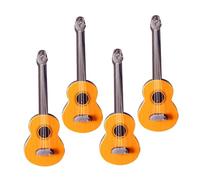 HEALSOPTHY 4 Piezas Modelo Guitarra Clásica Miniatura para Decoración de Casa de Muñecas, Instrumento Musical en Mini, Accesorios DIY para Escena Detallada