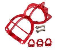 HEALSOPTHY 4 Piezas Protector Metálico Rojo para Cabezal de Rociador contra Incendios Duradero y Fácil de Instalar Visual para Techo Interior para Hogar y Oficina