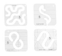 HEALSOPTHY 4 piezas Reglas Acrílicas para Patchwork y Costura Plantillas DIY para Medición Precisa Manualidades de Herramientas para Bordado y Diseño Textil